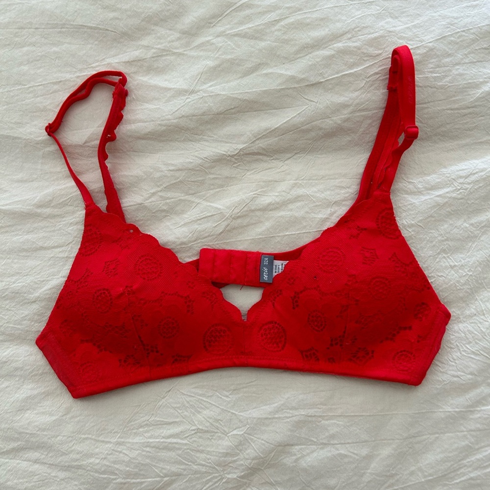 Aerie Red Lace Bralette